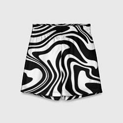 Шорты детские Черно-белые полосы Black and white stripes, цвет: 3D-принт