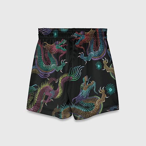 Детские шорты Цветные драконы / 3D-принт – фото 2