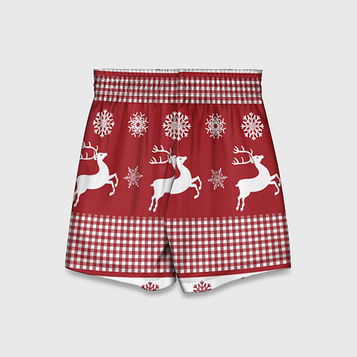 Детские шорты Узор с оленями / 3D-принт – фото 2