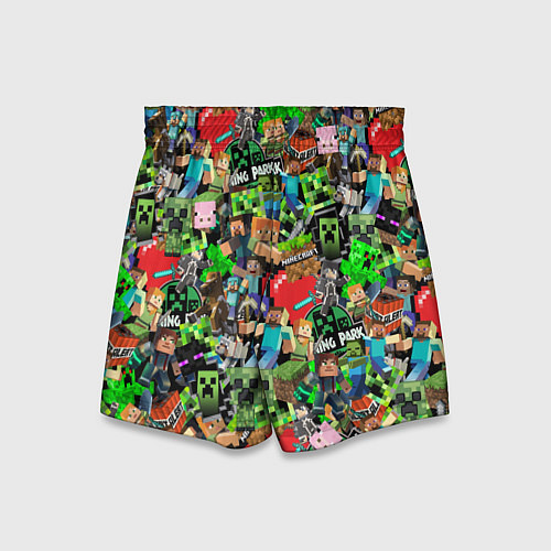 Детские шорты МАЙНКРАФТ ВСЕ ГЕРОИ И ПРЕДМЕТЫ / 3D-принт – фото 2