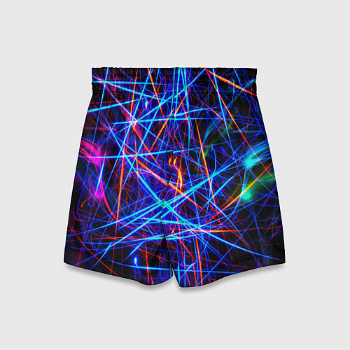 Детские шорты NEON LINES Glowing Lines Effect / 3D-принт – фото 2