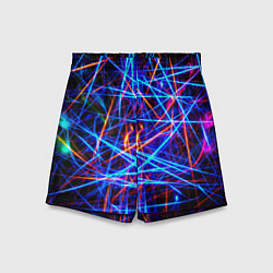 Шорты детские NEON LINES Glowing Lines Effect, цвет: 3D-принт