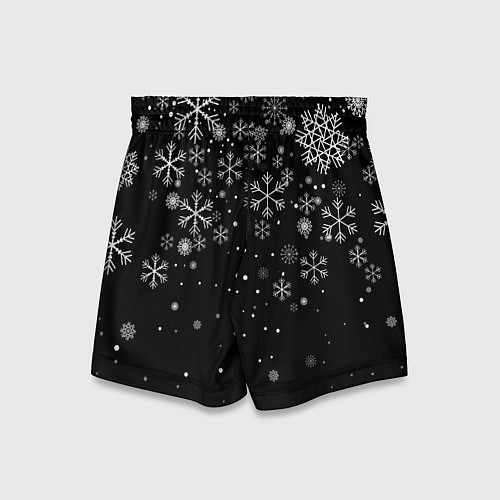 Детские шорты Снежинки - С Новый год / 3D-принт – фото 2