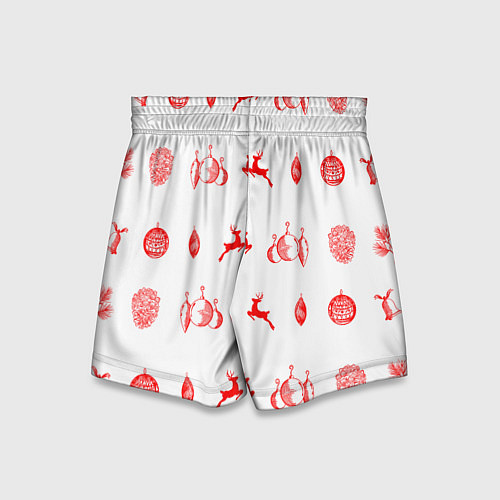 Детские шорты Новогодняя атрибутика / 3D-принт – фото 2