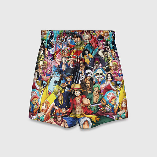 Детские шорты ВСЕ ГЕРОИ АНИМЕ ВАН ПИС ALL HEROES ONE PIECE / 3D-принт – фото 2
