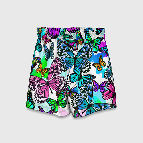 Детские шорты Рой цветных бабочек / 3D-принт – фото 2