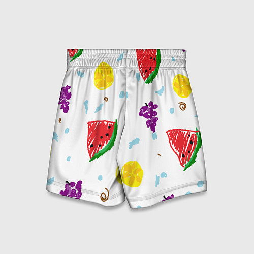 Детские шорты Пиксельные фрукты / 3D-принт – фото 2