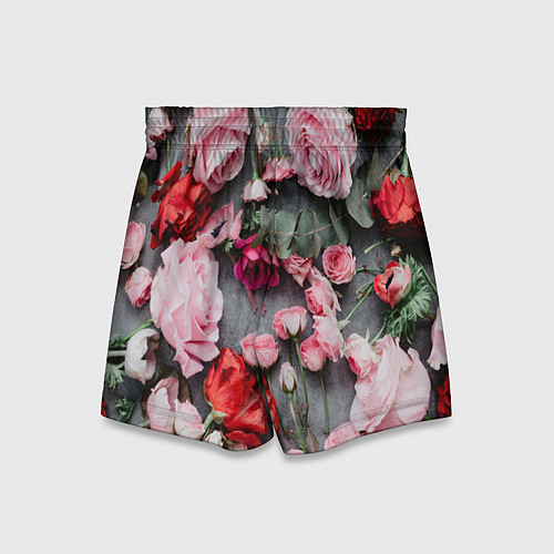 Детские шорты Цветочное полотно / 3D-принт – фото 2