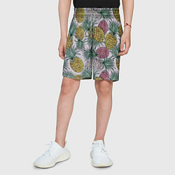 Шорты детские Ананасовый урожай, цвет: 3D-принт — фото 2