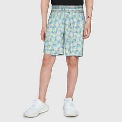 Шорты детские Весенние ромашки, цвет: 3D-принт — фото 2