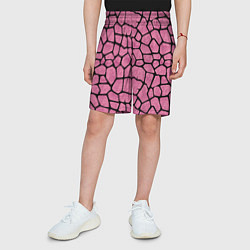 Шорты детские Шерсть розового жирафа, цвет: 3D-принт — фото 2