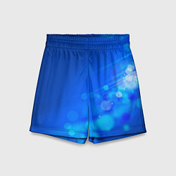Детские шорты Блики на синем фоне