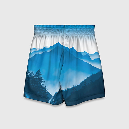 Детские шорты Горы Лес / 3D-принт – фото 2