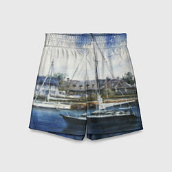 Шорты детские Во французской гавани, цвет: 3D-принт