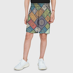 Шорты детские Мандала орнамент, цвет: 3D-принт — фото 2