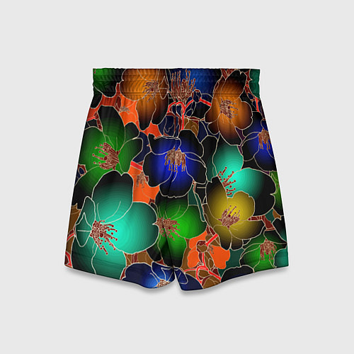 Детские шорты Vanguard floral pattern Summer night Fashion trend / 3D-принт – фото 2