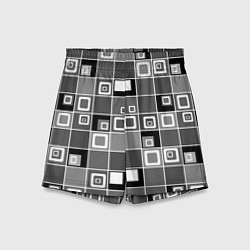 Детские шорты Geometric shapes черно-белый