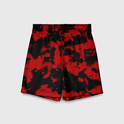 Шорты детские Черно-красная абстракция, цвет: 3D-принт