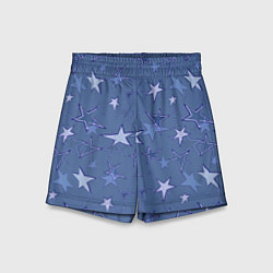 Детские шорты Gray-Blue Star Pattern