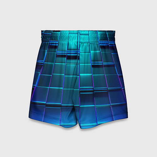 Детские шорты BLUE SQUARES / 3D-принт – фото 2