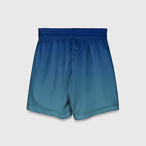 Детские шорты Текстурированный сине-бирюзовый градиент / 3D-принт – фото 2