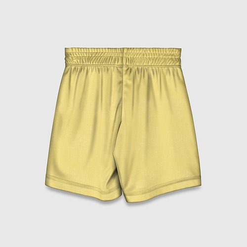Детские шорты Текстурированный лимонно-желтый однотонный / 3D-принт – фото 2