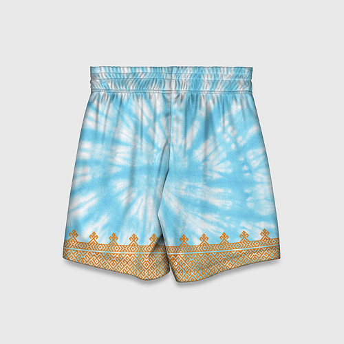 Детские шорты Славянская тай-дай рубаха / 3D-принт – фото 2