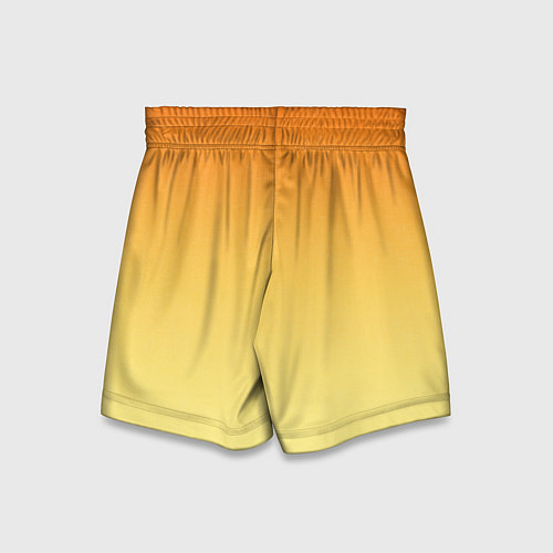 Детские шорты Оранжевый, желтый градиент / 3D-принт – фото 2