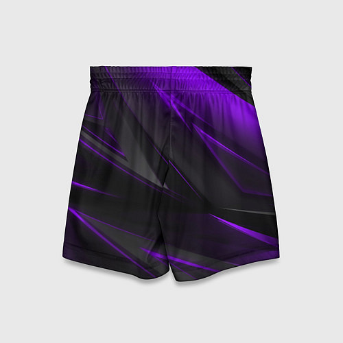 Детские шорты Geometry Черный и фиолетовый / 3D-принт – фото 2