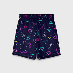 Детские шорты Neon geometric shapes