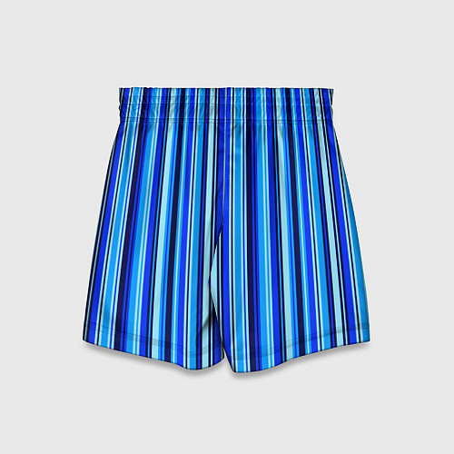 Детские шорты Сине голубые полосы / 3D-принт – фото 2