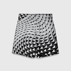 Шорты детские Серебряная ребристая поверхность, цвет: 3D-принт