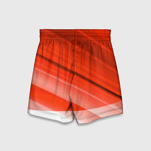 Детские шорты Хонда - Красно-белая абстракция / 3D-принт – фото 2