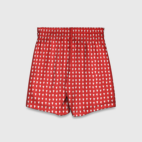 Детские шорты Красные сердечки паттерн / 3D-принт – фото 2