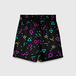 Детские шорты Colored neon geometric shapes