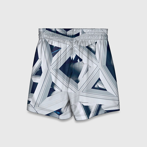 Детские шорты Абстрактное множество металлический пластин / 3D-принт – фото 2