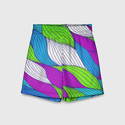 Шорты детские Цветная ткань, цвет: 3D-принт