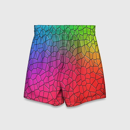 Детские шорты Разноцветное витражное стекло / 3D-принт – фото 2