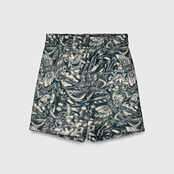 Шорты детские Винтажные flash tatoo, цвет: 3D-принт