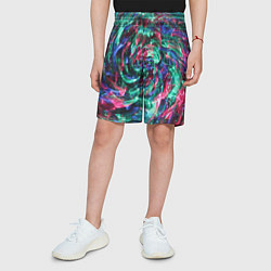 Шорты детские Цветной круговорот, цвет: 3D-принт — фото 2