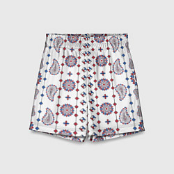 Шорты детские Пейсли с мандалами, цвет: 3D-принт