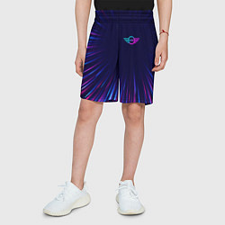 Шорты детские Mini neon speed lines, цвет: 3D-принт — фото 2