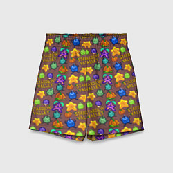 Шорты детские Stardew Valley pattern brown, цвет: 3D-принт