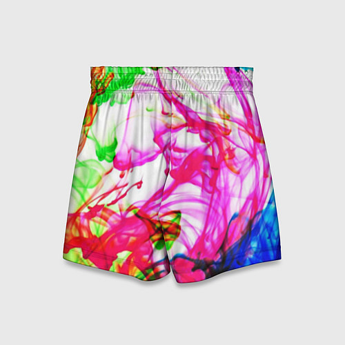 Детские шорты Неоновые краски в воде / 3D-принт – фото 2