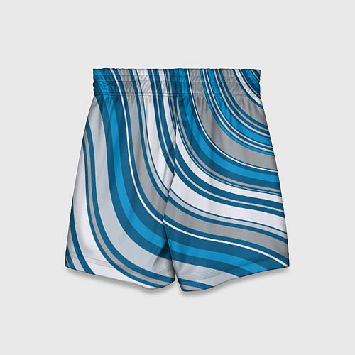 Детские шорты Волнистые полосы - текстура / 3D-принт – фото 2