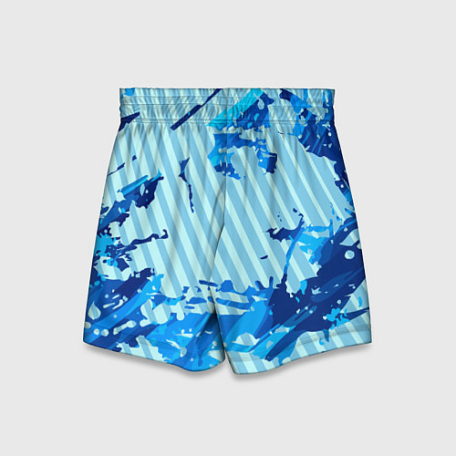 Детские шорты Синие линии / 3D-принт – фото 2