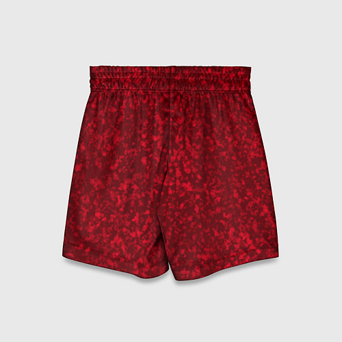 Детские шорты Текстура хлопья красный / 3D-принт – фото 2