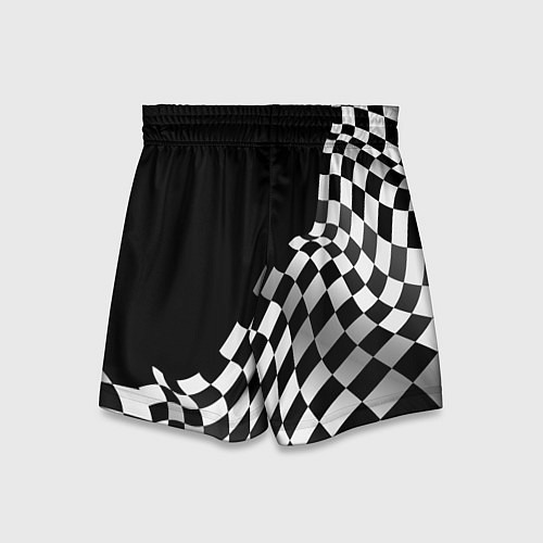 Детские шорты Skoda racing flag / 3D-принт – фото 2