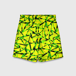 Шорты детские Желтый геометрический узор, цвет: 3D-принт