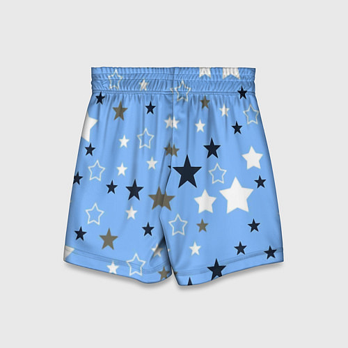 Детские шорты Звёзды на голубом фоне / 3D-принт – фото 2